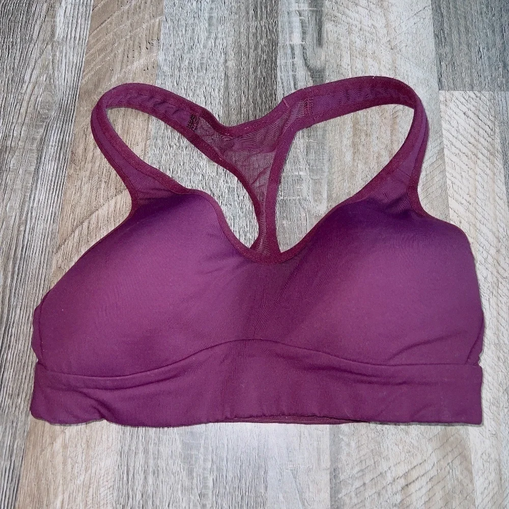 Lululemon Burgundy Maroon Athletic Racerback Sports Bra size 4